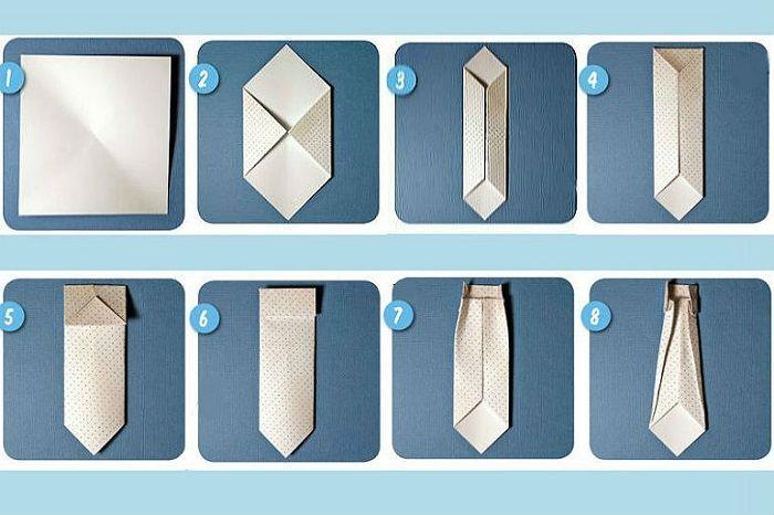Схема изготовления галстука