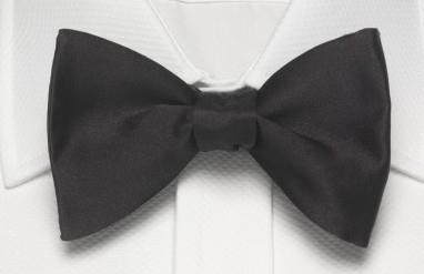Черный сатиновый галстук-бабочка (Turnbull&Asser)