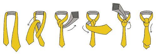 схема завязывания галстука