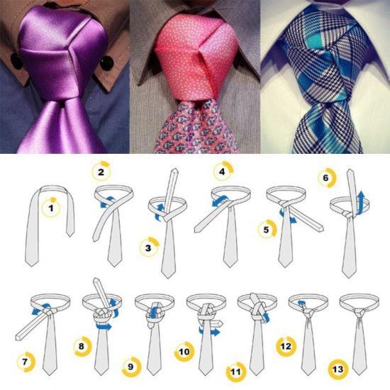 как красиво завязать галстук мужчине
