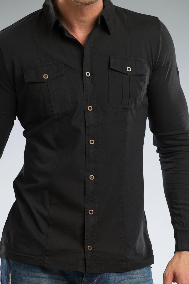 мужская черная рубашка