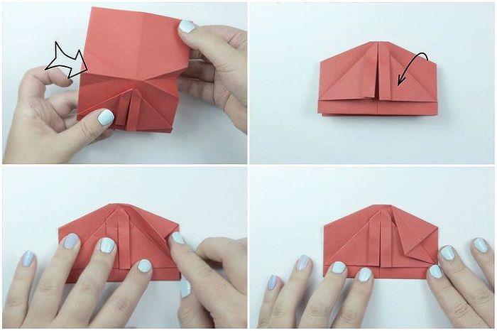 Кимоно-оригами: этапы складывания 13-16