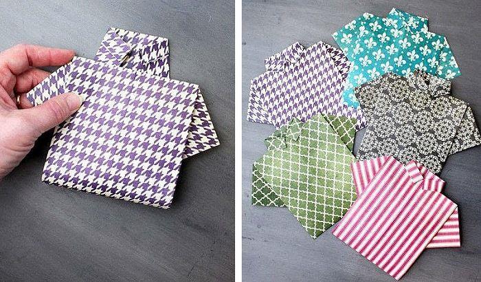 Рубашка-оригами из бумаги: этапы складывния 7-8