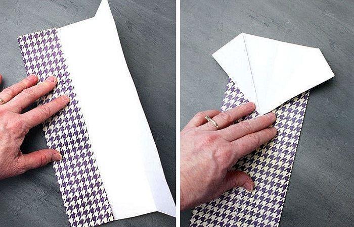 Рубашка-оригами из бумаги: этапы складывния 3-4
