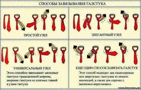 Инструкция галстука