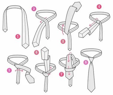 Как завязать галстук пошагово в картинках