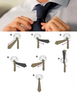 Учится завязать галстук